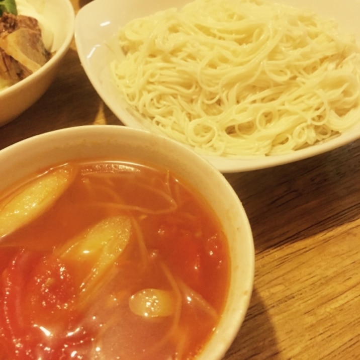 温かいトマトつゆの素麺 レシピ 作り方 By みっふぃ1133 楽天レシピ 温かいトマトつゆの素麺 レシピ 作り方 By みっふぃ1133 楽天レシピ